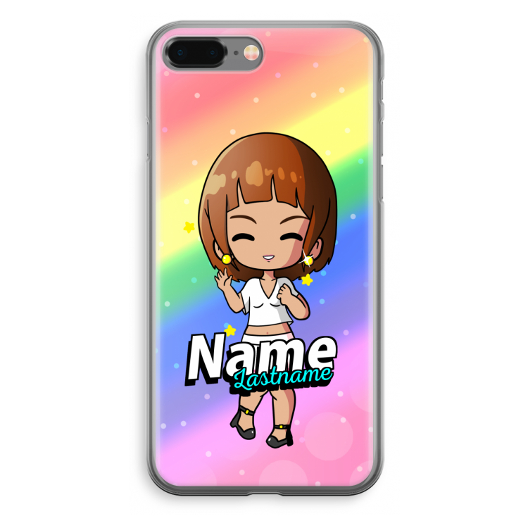 Chibi Maker vrouw: iPhone 8 Plus Transparant Hoesje