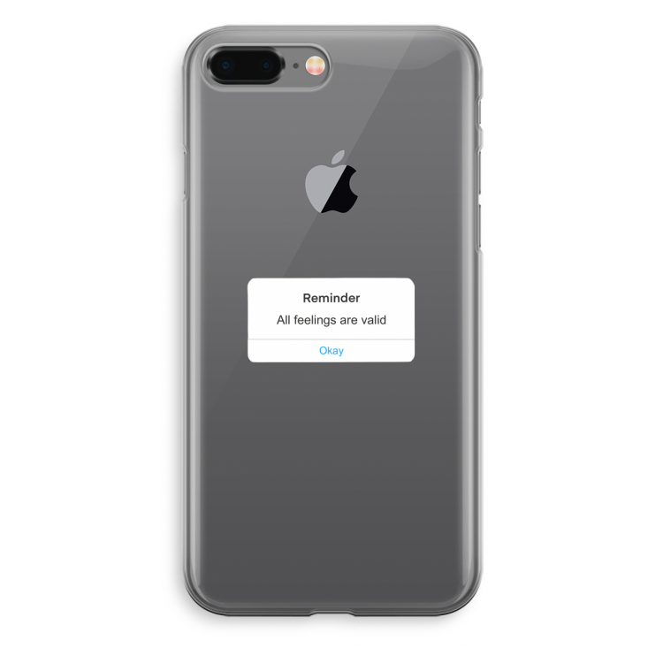 Reminder: iPhone 8 Plus Transparant Hoesje