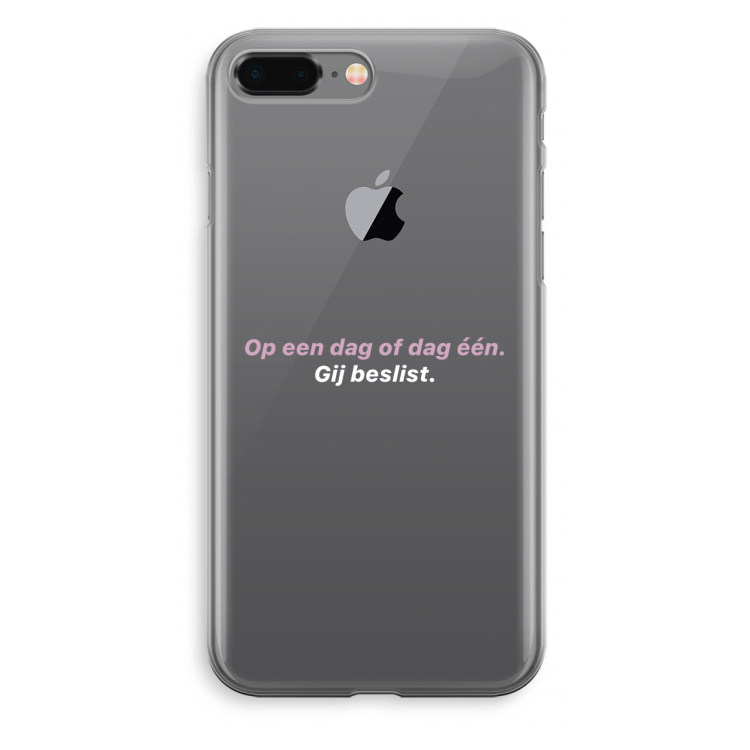gij beslist: iPhone 8 Plus Transparant Hoesje