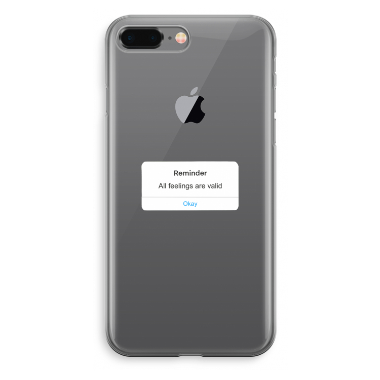 Reminder: iPhone 8 Plus Transparant Hoesje