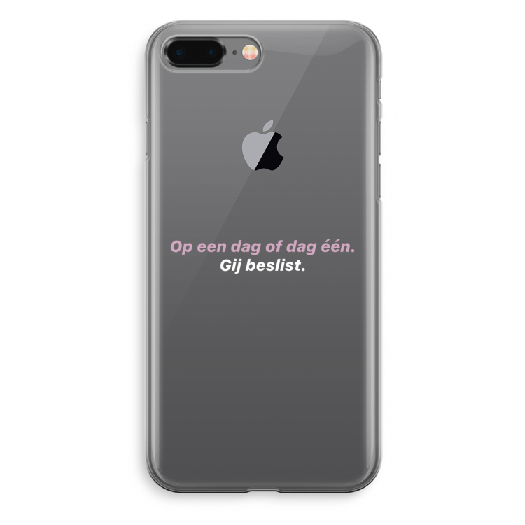 gij beslist: iPhone 8 Plus Transparant Hoesje