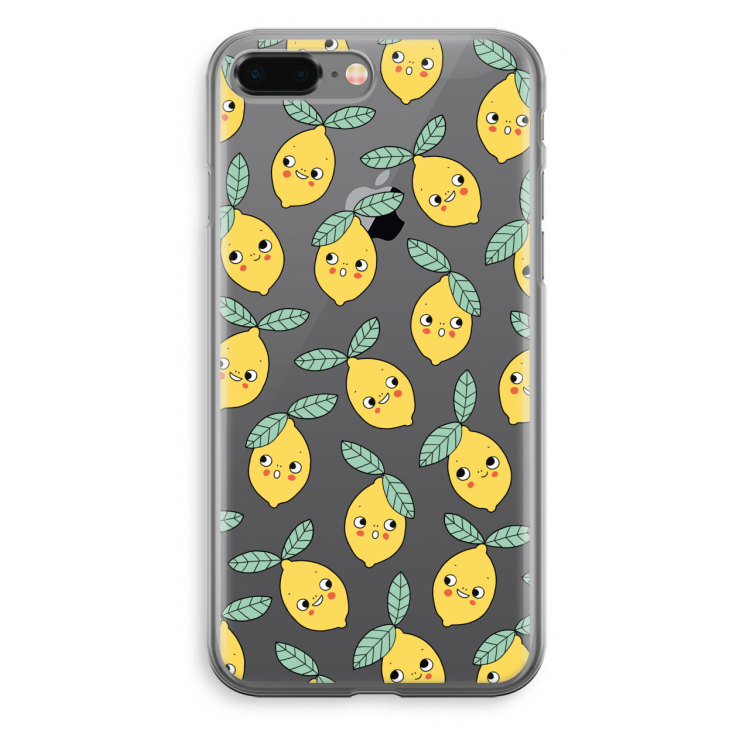 Citroenen: iPhone 8 Plus Transparant Hoesje