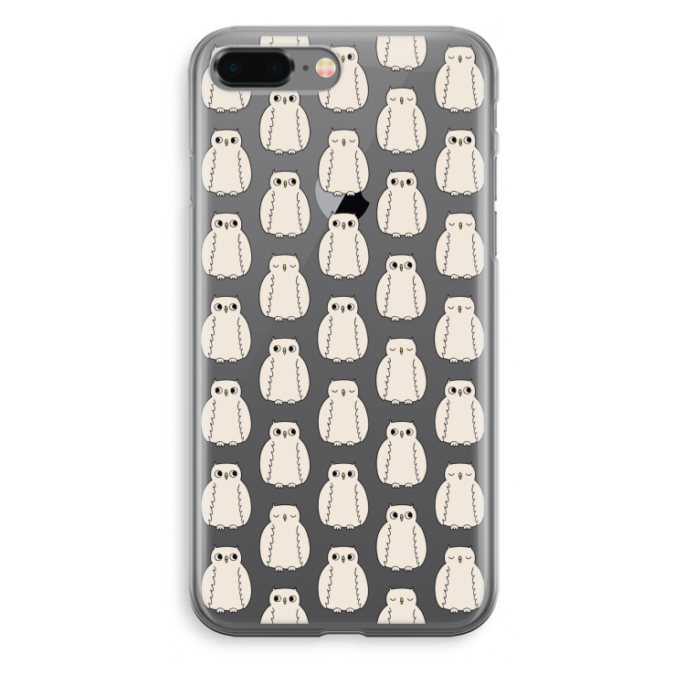 Uilen: iPhone 8 Plus Transparant Hoesje