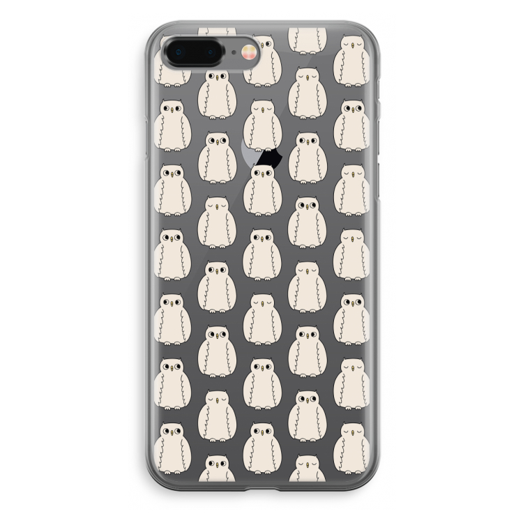 Uilen: iPhone 8 Plus Transparant Hoesje
