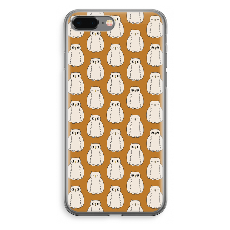 Uilen: iPhone 8 Plus Transparant Hoesje