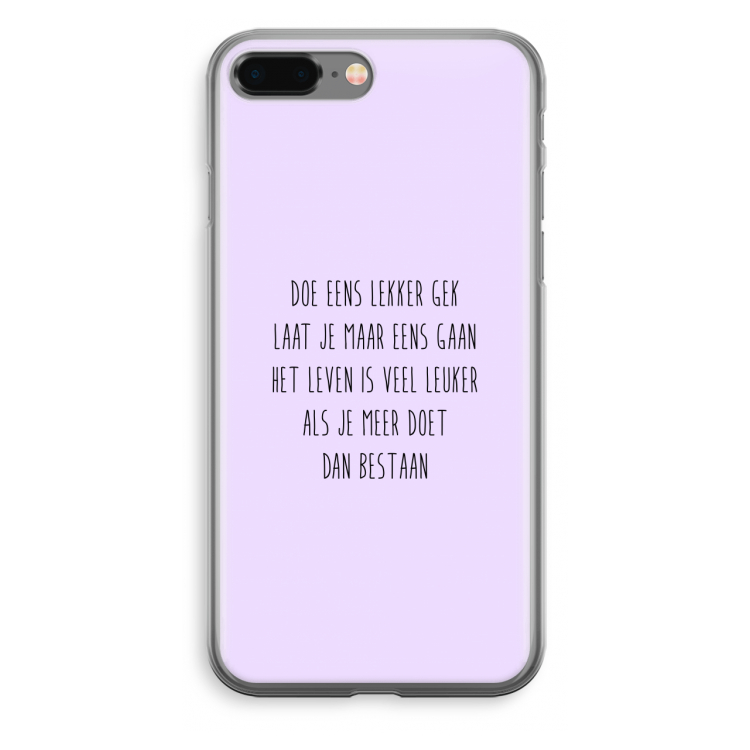 Gek: iPhone 8 Plus Transparant Hoesje