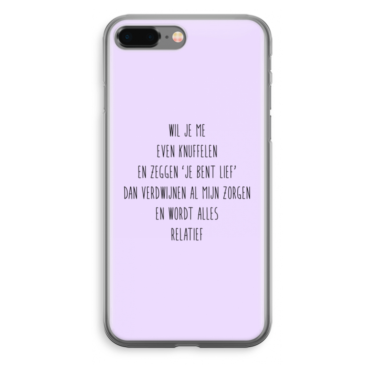 Relatief: iPhone 8 Plus Transparant Hoesje