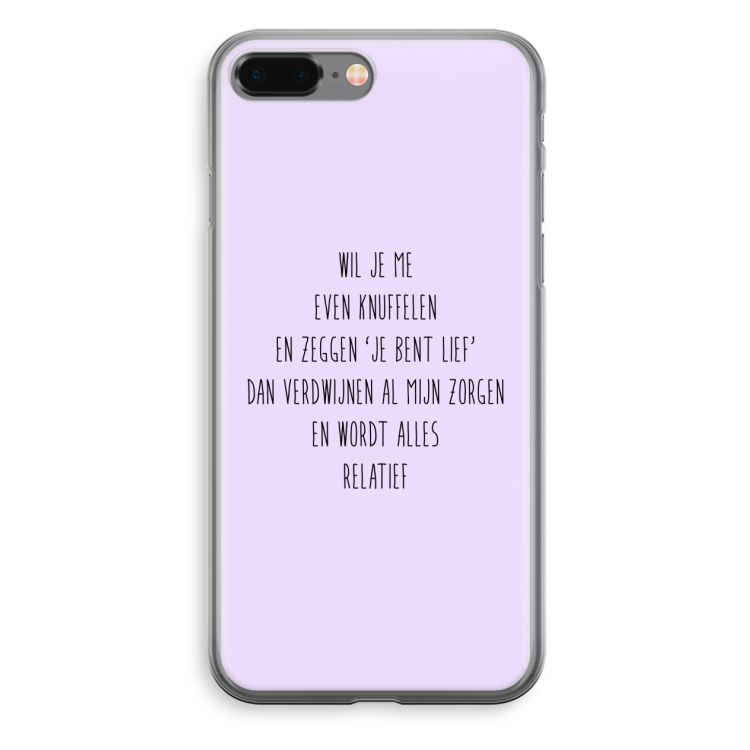 Relatief: iPhone 8 Plus Transparant Hoesje