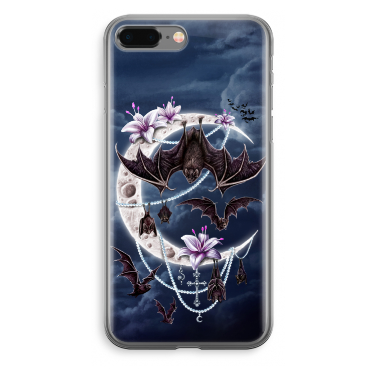 Vleermuizen Maan: iPhone 8 Plus Transparant Hoesje