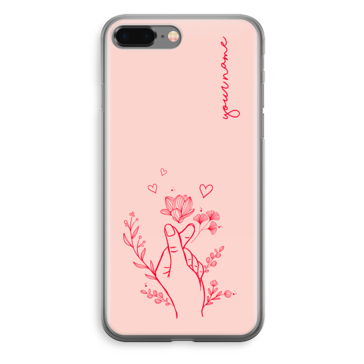 Giving Flowers: iPhone 8 Plus Transparant Hoesje