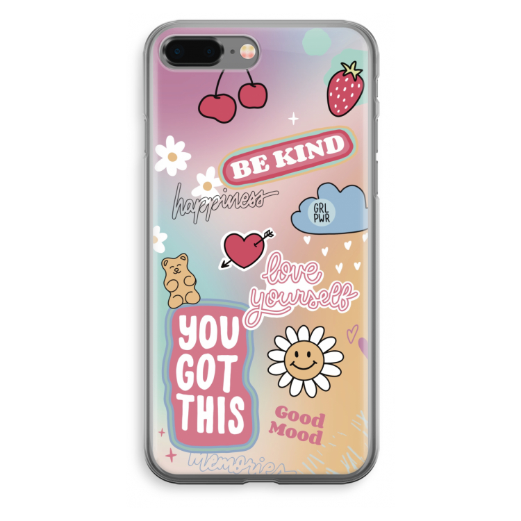 Positivity: iPhone 8 Plus Transparant Hoesje