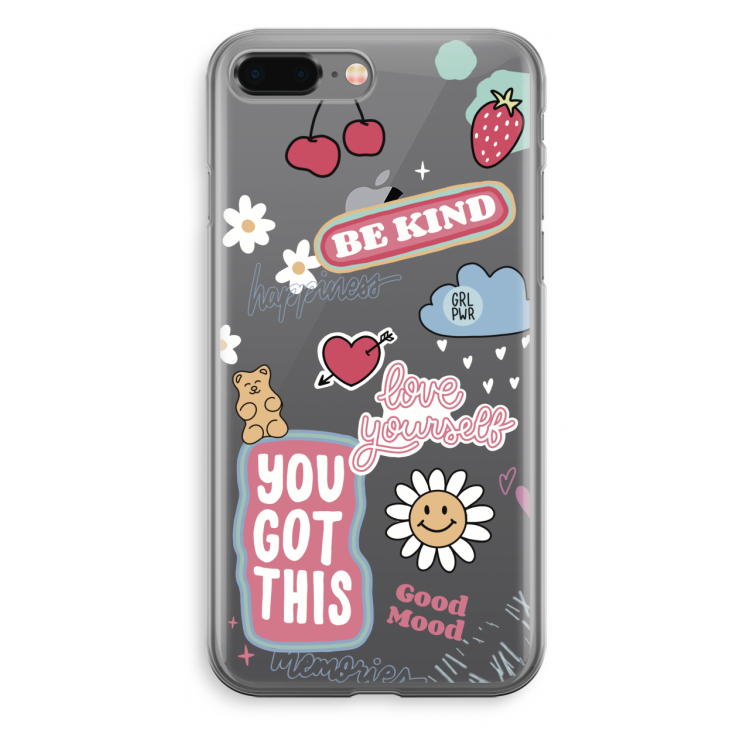 Positivity: iPhone 8 Plus Transparant Hoesje
