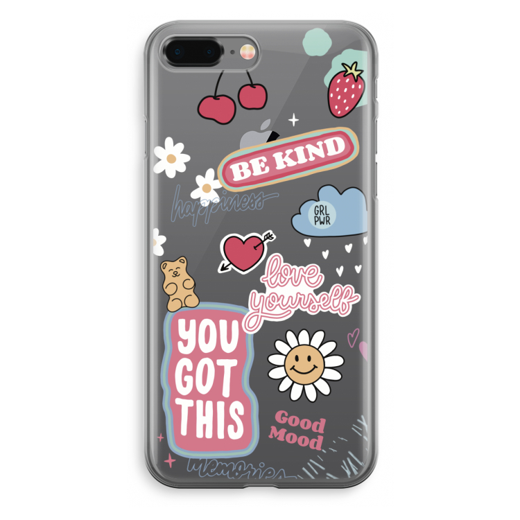 Positivity: iPhone 8 Plus Transparant Hoesje