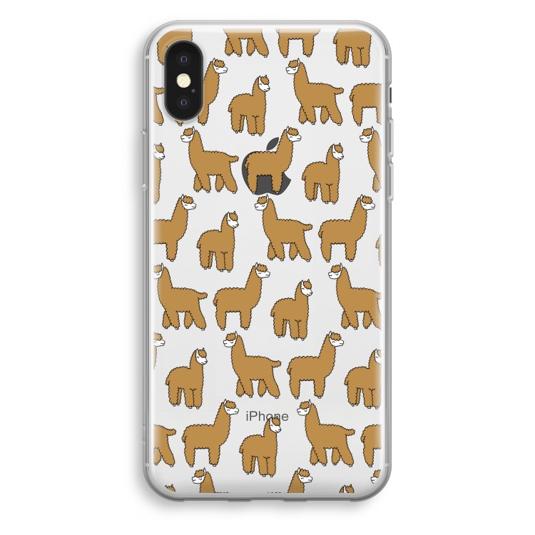 Alpacas: iPhone X Transparant Hoesje