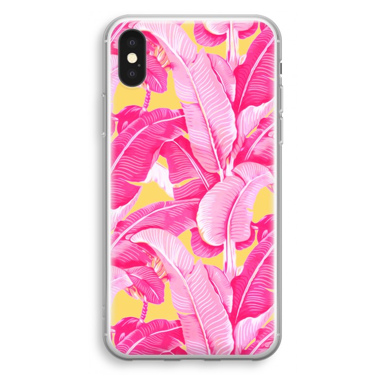 Pink Banana: iPhone X Transparant Hoesje