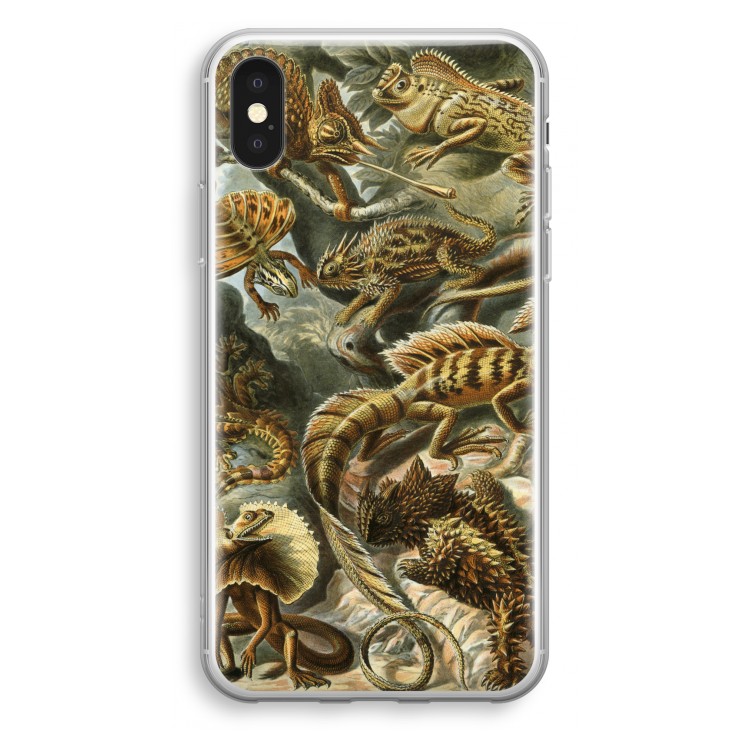 Haeckel Lacertilia: iPhone X Transparant Hoesje