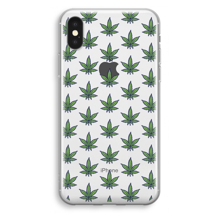 Weed: iPhone X Transparant Hoesje