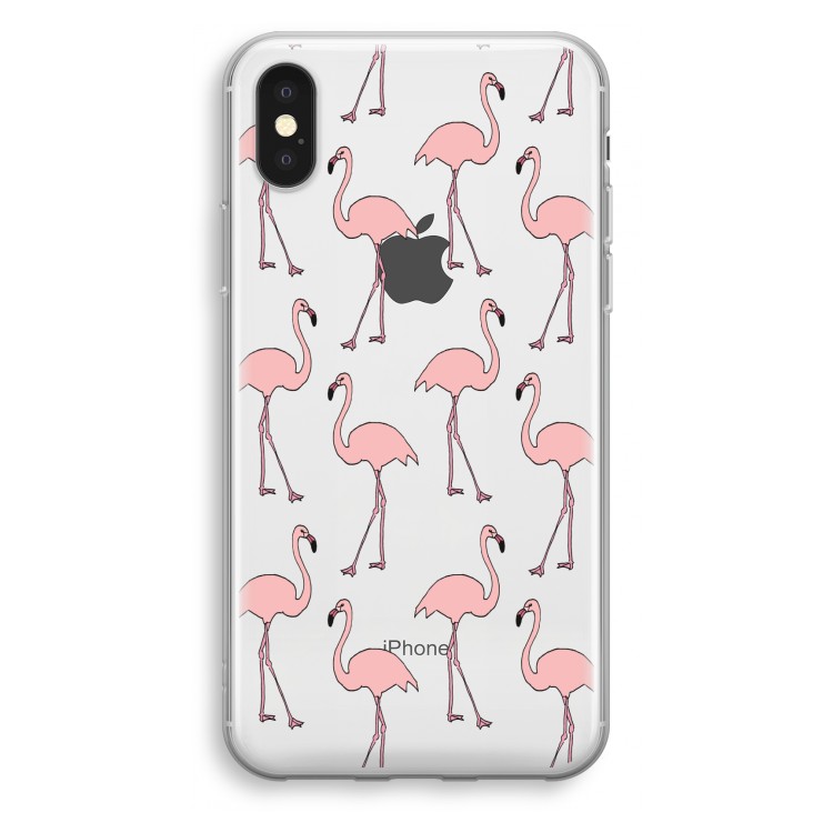 Anything Flamingoes: iPhone X Transparant Hoesje