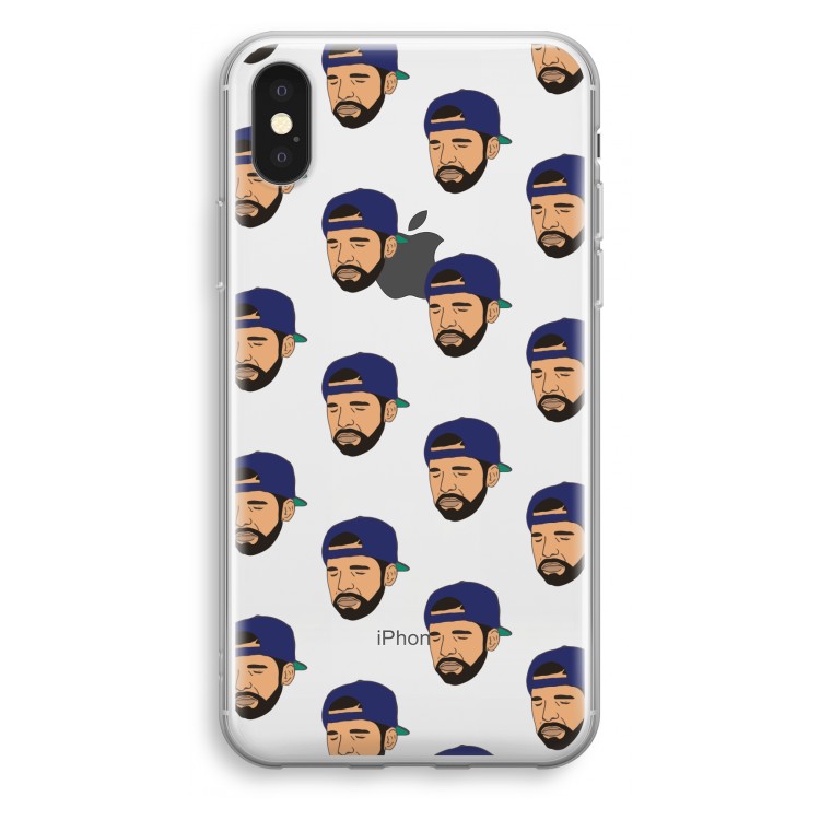 Drake Away: iPhone X Transparant Hoesje