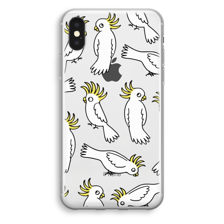 Papegaai: iPhone X Transparant Hoesje