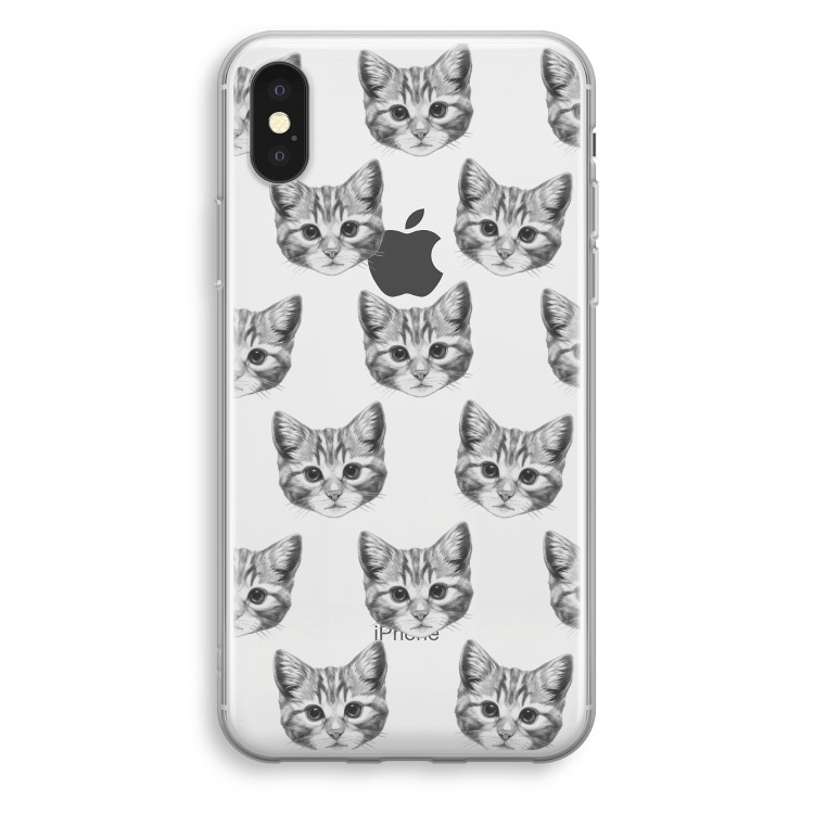 Kitten: iPhone X Transparant Hoesje