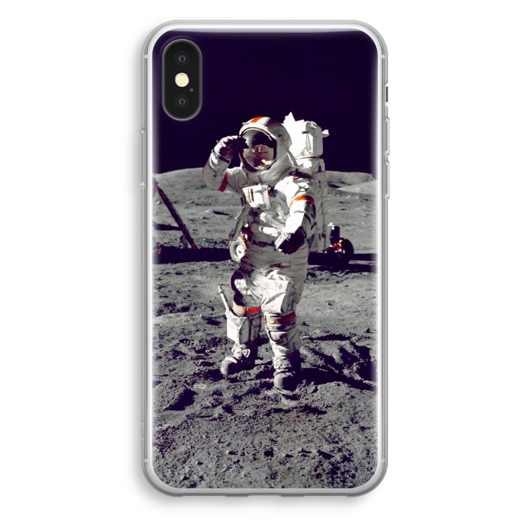 Spaceman: iPhone X Transparant Hoesje