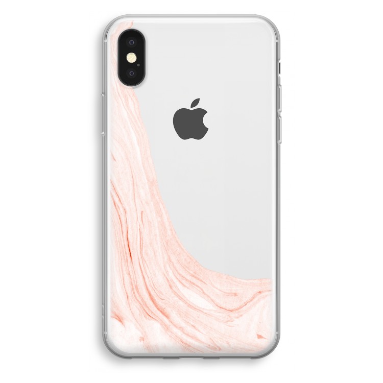 Peach bath: iPhone X Transparant Hoesje