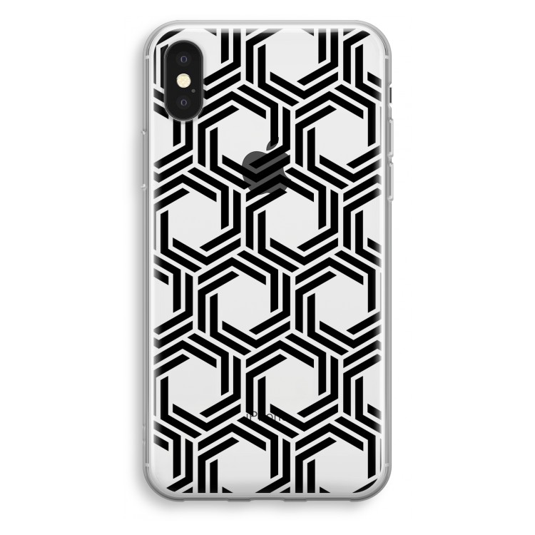 Geometrisch patroon: iPhone X Transparant Hoesje