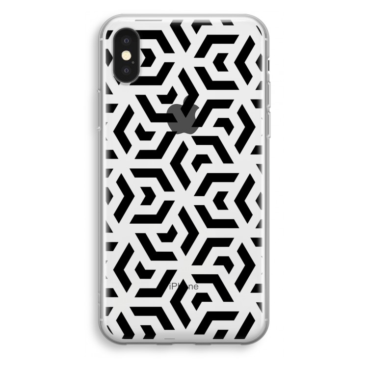 Crazy pattern: iPhone X Transparant Hoesje