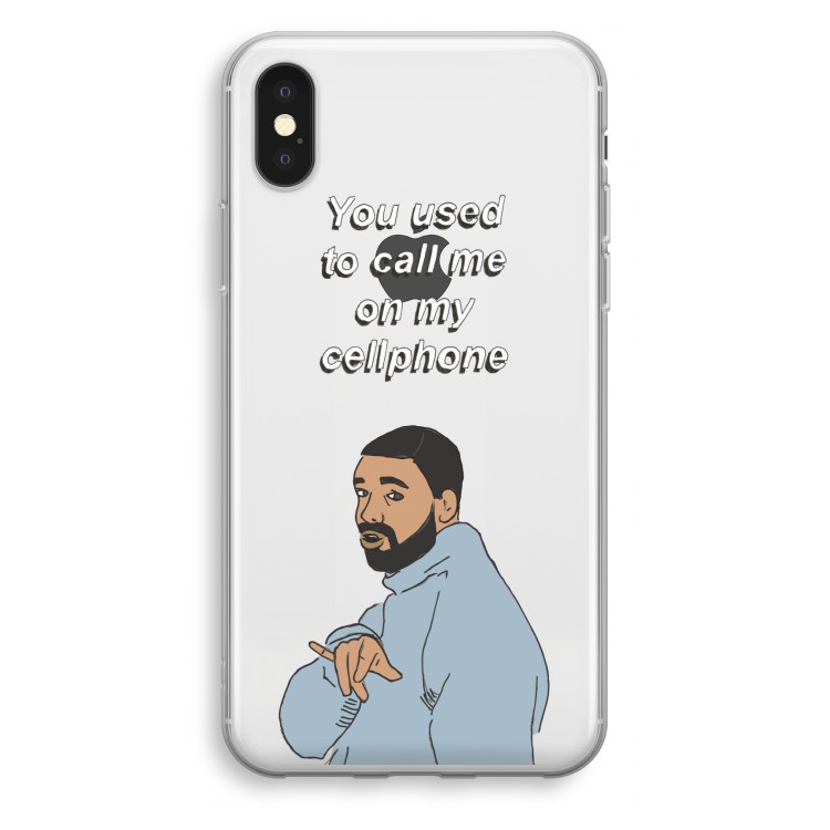 Hotline bling: iPhone X Transparant Hoesje