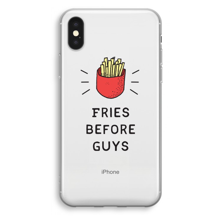 Fries before guys: iPhone X Transparant Hoesje