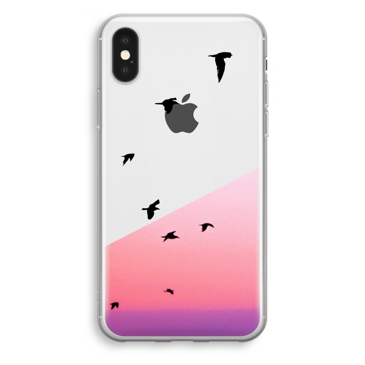 Fly away: iPhone X Transparant Hoesje