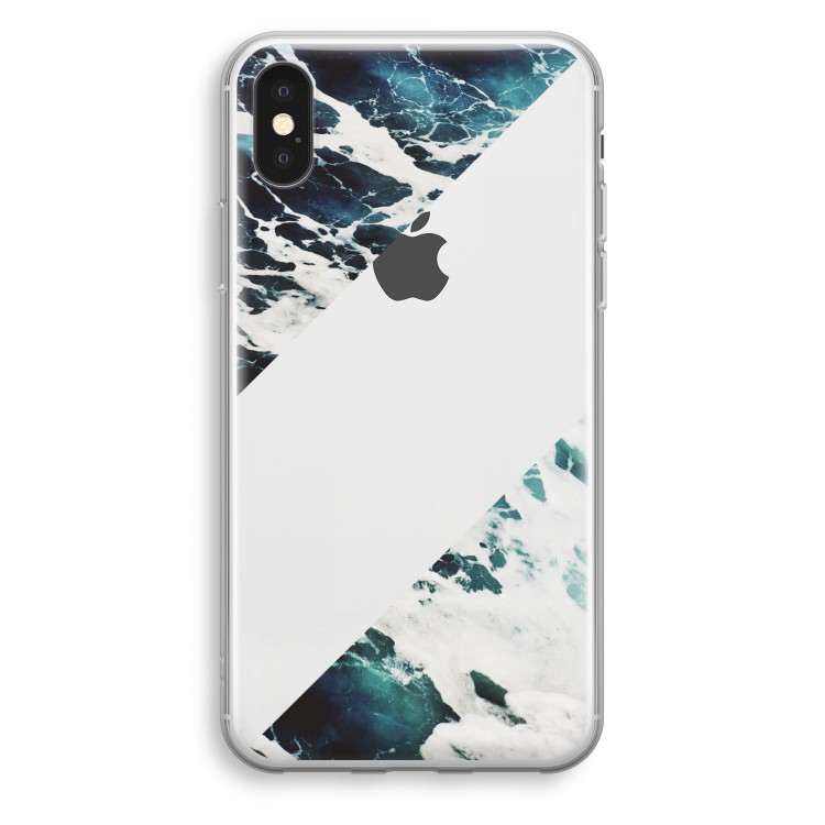 Golven: iPhone X Transparant Hoesje