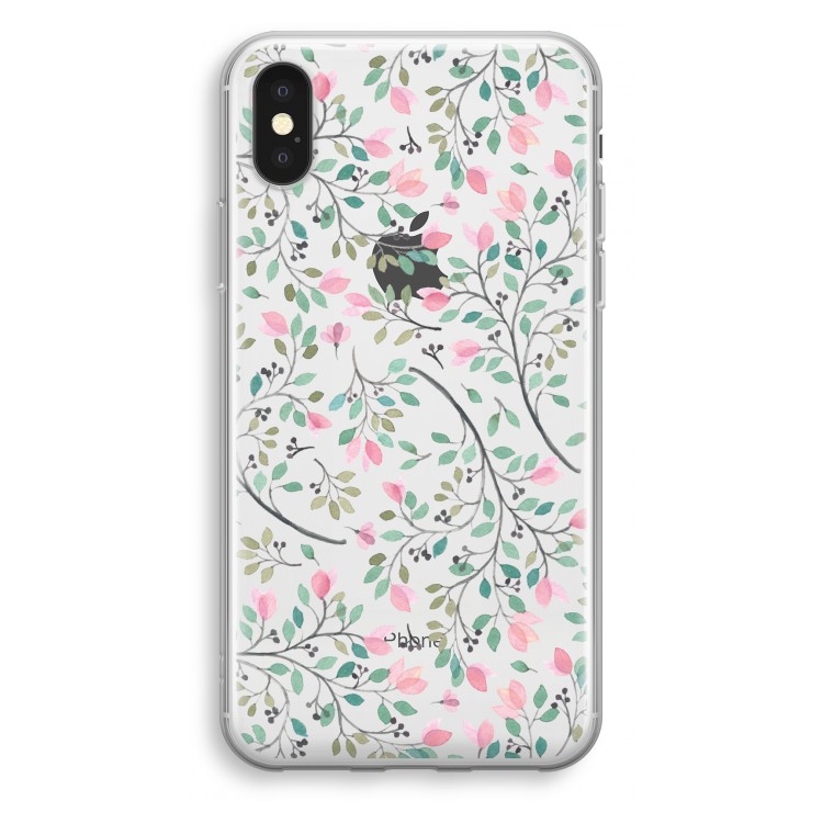 Sierlijke bloemen: iPhone X Transparant Hoesje