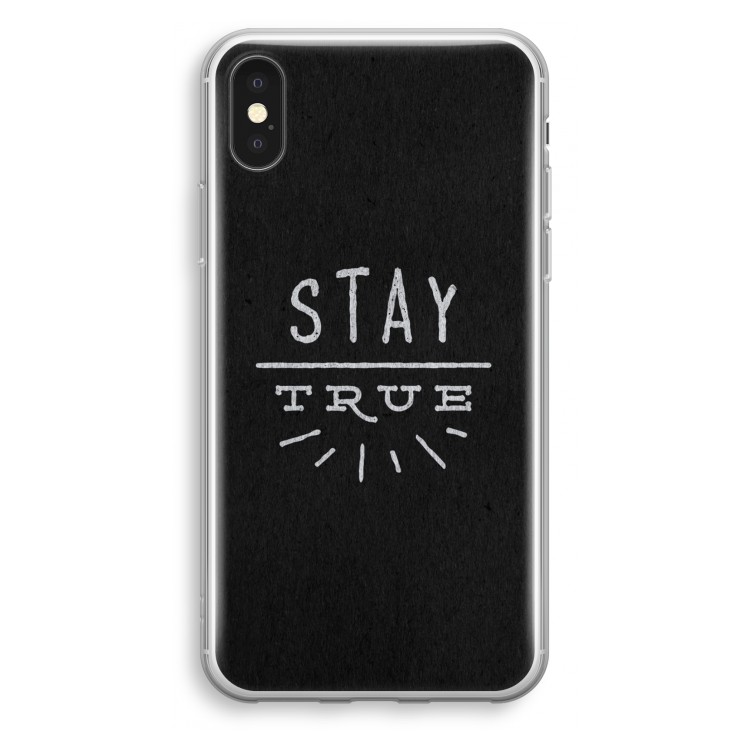 Stay true: iPhone X Transparant Hoesje