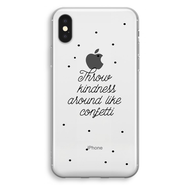 Confetti: iPhone X Transparant Hoesje