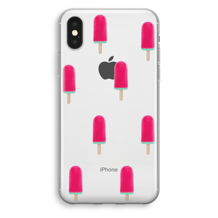Waterijsje: iPhone X Transparant Hoesje