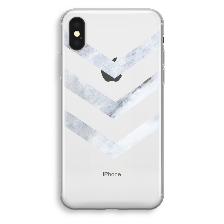 Marmeren pijlen: iPhone X Transparant Hoesje