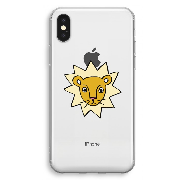 Kleine leeuw: iPhone X Transparant Hoesje