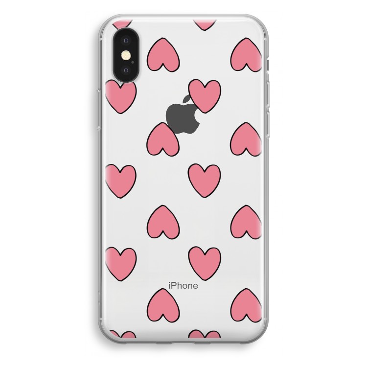 Ondersteboven verliefd: iPhone X Transparant Hoesje
