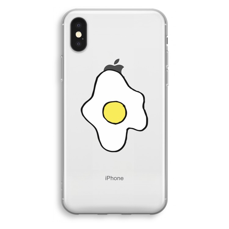 Spiegelei: iPhone X Transparant Hoesje