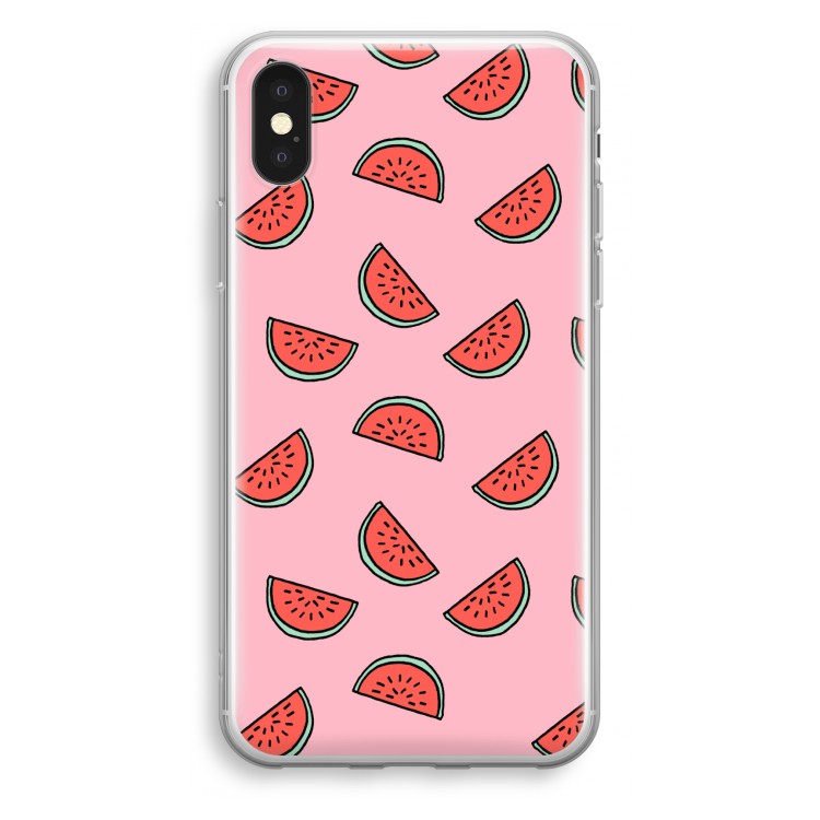 Watermeloen: iPhone X Transparant Hoesje