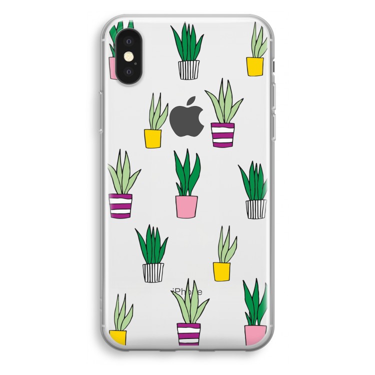 Sanseveria: iPhone X Transparant Hoesje