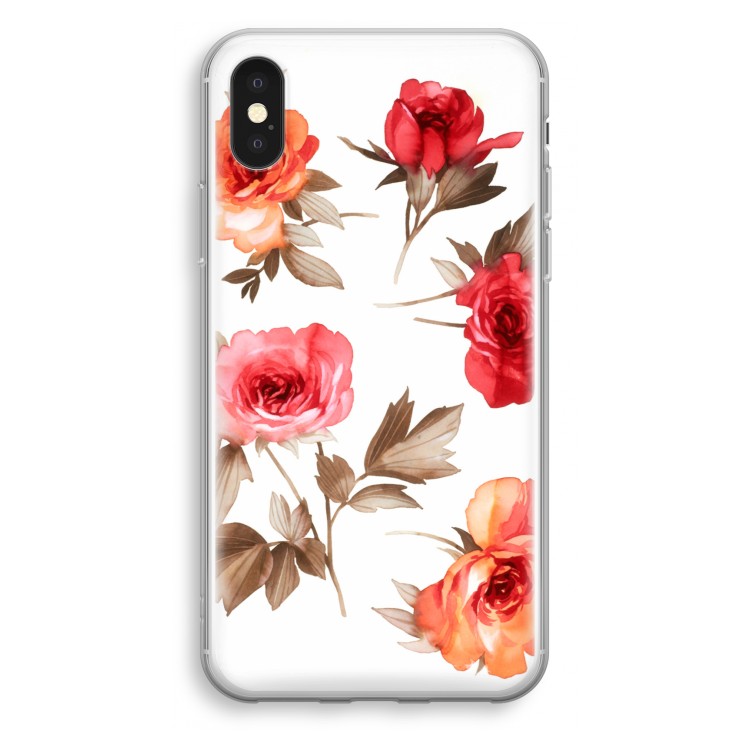 Roosjes: iPhone X Transparant Hoesje