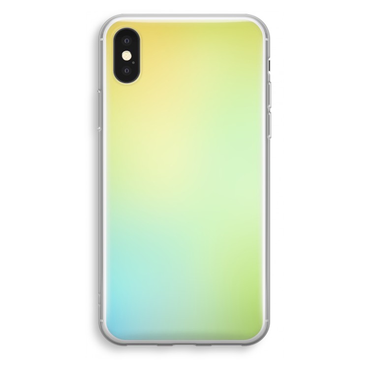 Minty mist pastel: iPhone X Transparant Hoesje