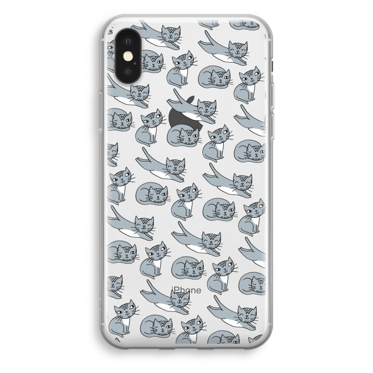 Poezen: iPhone X Transparant Hoesje