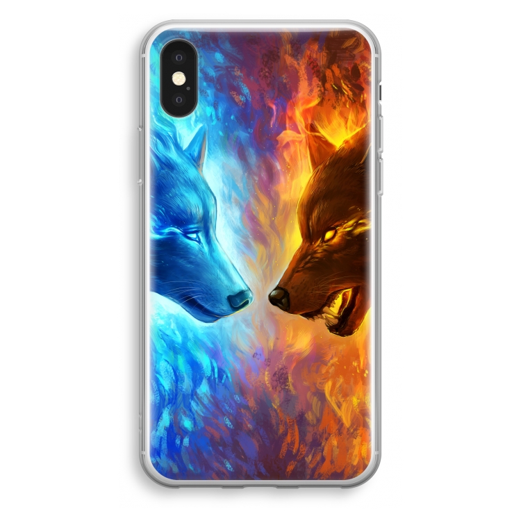 Fire & Ice: iPhone X Transparant Hoesje