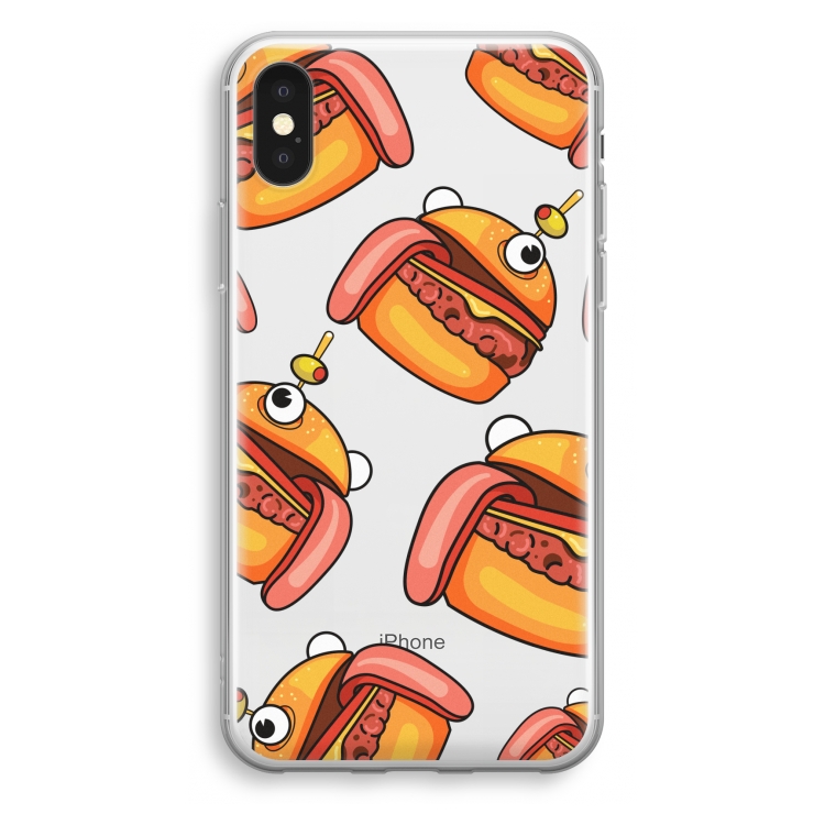 Hamburger: iPhone X Transparant Hoesje