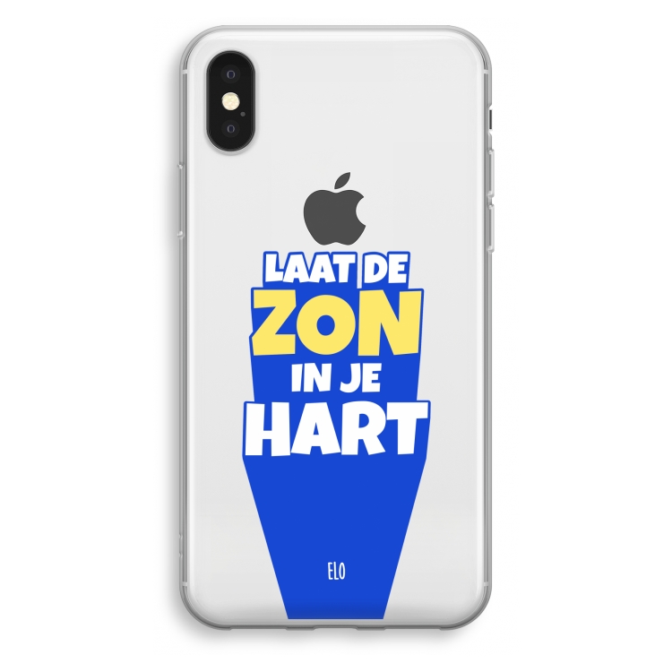 Laat de zon in je hart: iPhone X Transparant Hoesje