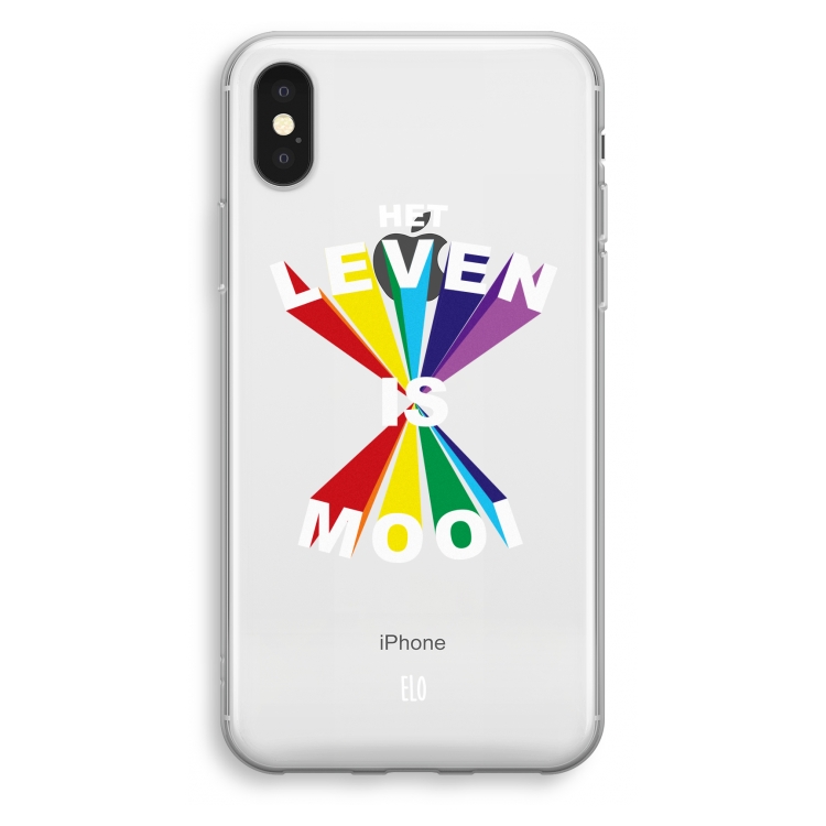 Het Leven Is Mooi: iPhone X Transparant Hoesje